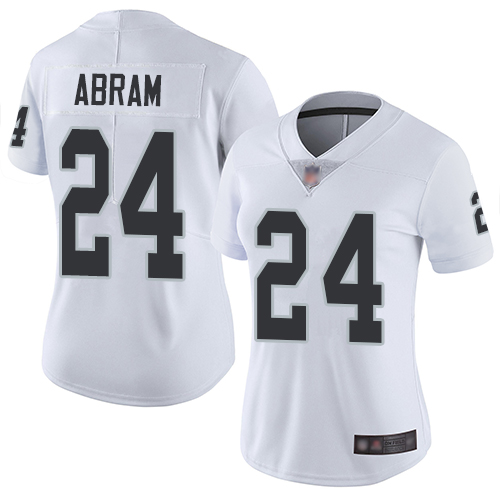 Nike Raiders #24 Johnathan Abram White Women's Stitched NFL Vapor Untouchable Limited Jersey Nike Raiders #24 Johnathan Abram White Women's Stitched NFL Vapor Untouchable Limited Jersey