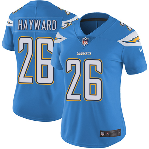 Nike Chargers #26 Casey Hayward Electric Blue Alternate Women's Stitched NFL Vapor Untouchable Limited Jersey Nike Chargers #26 Casey Hayward Electric Blue Alternate Women's Stitched NFL Vapor Untouchable Limited Jersey