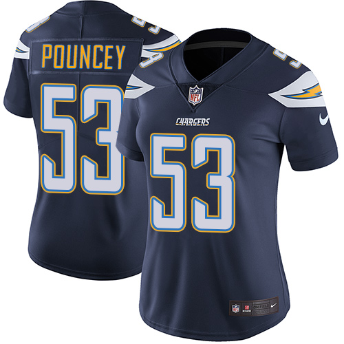 Nike Chargers #53 Mike Pouncey Navy Blue Team Color Women's Stitched NFL Vapor Untouchable Limited Jersey Nike Chargers #53 Mike Pouncey Navy Blue Team Color Women's Stitched NFL Vapor Untouchable Limited Jersey
