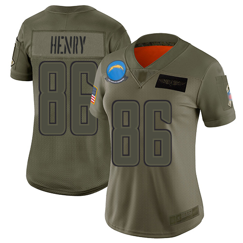 Nike Chargers #86 Hunter Henry Camo Women's Stitched NFL Limited 2019 Salute to Service Jersey Nike Chargers #86 Hunter Henry Camo Women's Stitched NFL Limited 2019 Salute to Service Jersey