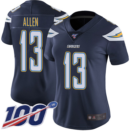 Nike Chargers #13 Keenan Allen Navy Blue Team Color Women's Stitched NFL 100th Season Vapor Limited Jersey Nike Chargers #13 Keenan Allen Navy Blue Team Color Women's Stitched NFL 100th Season Vapor Limited Jersey