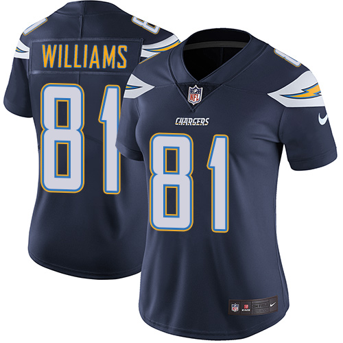 Nike Chargers #81 Mike Williams Navy Blue Team Color Women's Stitched NFL Vapor Untouchable Limited Jersey Nike Chargers #81 Mike Williams Navy Blue Team Color Women's Stitched NFL Vapor Untouchable Limited Jersey