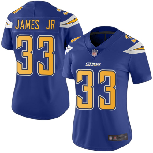 Nike Chargers #33 Derwin James Jr Electric Blue Women's Stitched NFL Limited Rush Jersey Nike Chargers #33 Derwin James Jr Electric Blue Women's Stitched NFL Limited Rush Jersey