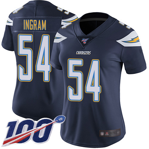 Nike Chargers #54 Melvin Ingram Navy Blue Team Color Women's Stitched NFL 100th Season Vapor Limited Jersey Nike Chargers #54 Melvin Ingram Navy Blue Team Color Women's Stitched NFL 100th Season Vapor Limited Jersey