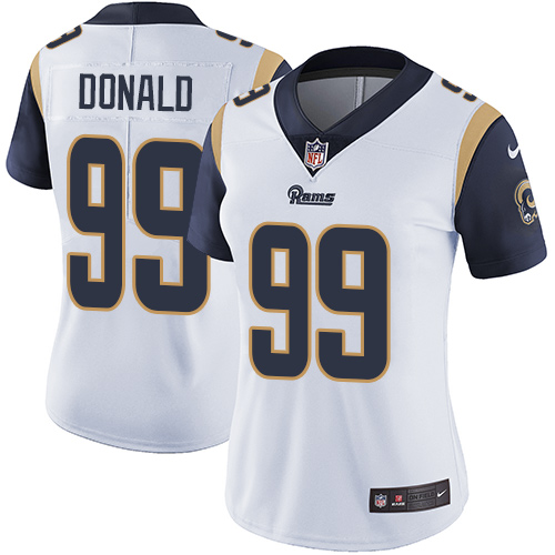 Nike Rams #99 Aaron Donald White Women's Stitched NFL Vapor Untouchable Limited Jersey Nike Rams #99 Aaron Donald White Women's Stitched NFL Vapor Untouchable Limited Jersey