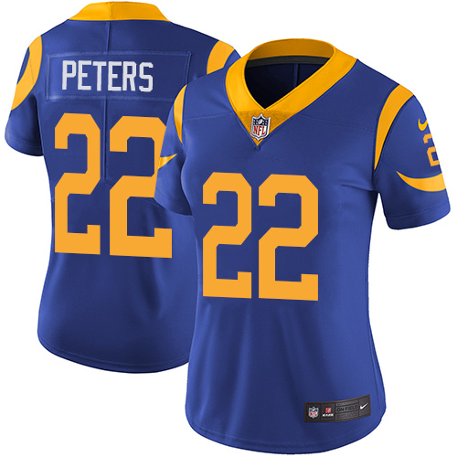 Nike Rams #22 Marcus Peters Royal Blue Alternate Women's Stitched NFL Vapor Untouchable Limited Jersey Nike Rams #22 Marcus Peters Royal Blue Alternate Women's Stitched NFL Vapor Untouchable Limited Jersey
