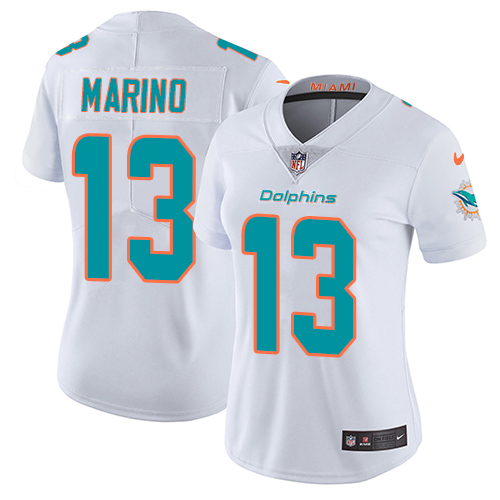 Nike Dolphins #13 Dan Marino White Women's Stitched NFL Vapor Untouchable Limited Jersey Nike Dolphins #13 Dan Marino White Women's Stitched NFL Vapor Untouchable Limited Jersey