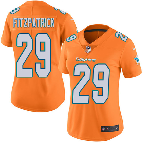 Nike Dolphins #29 Minkah Fitzpatrick Orange Women's Stitched NFL Limited Rush Jersey Nike Dolphins #29 Minkah Fitzpatrick Orange Women's Stitched NFL Limited Rush Jersey