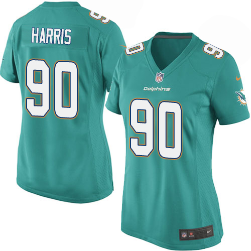 Nike Dolphins #90 Charles Harris Aqua Green Team Color Women's Stitched NFL Elite Jersey Nike Dolphins #90 Charles Harris Aqua Green Team Color Women's Stitched NFL Elite Jersey