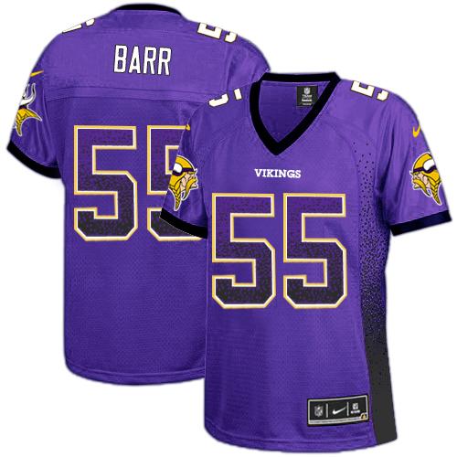 Nike Vikings #55 Anthony Barr Purple Team Color Women's Stitched NFL Elite Drift Fashion Jersey Nike Vikings #55 Anthony Barr Purple Team Color Women's Stitched NFL Elite Drift Fashion Jersey