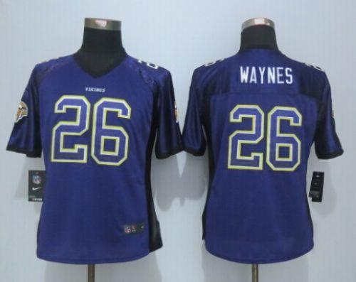 Nike Vikings #26 Trae Waynes Purple Team Color Women's Stitched NFL Elite Drift Fashion Jersey Nike Vikings #26 Trae Waynes Purple Team Color Women's Stitched NFL Elite Drift Fashion Jersey