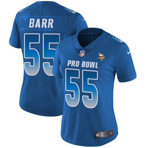 Nike Vikings #55 Anthony Barr Royal Women's Stitched NFL Limited NFC 2019 Pro Bowl Jersey