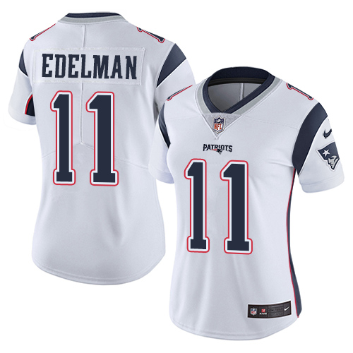 Nike Patriots #11 Julian Edelman White Women's Stitched NFL Vapor Untouchable Limited Jersey Nike Patriots #11 Julian Edelman White Women's Stitched NFL Vapor Untouchable Limited Jersey