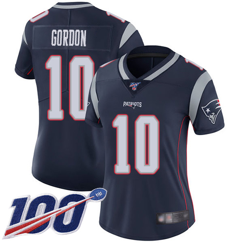 Nike Patriots #10 Josh Gordon Navy Blue Team Color Women's Stitched NFL 100th Season Vapor Limited Jersey Nike Patriots #10 Josh Gordon Navy Blue Team Color Women's Stitched NFL 100th Season Vapor Limited Jersey