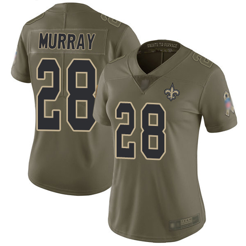 Nike Saints #28 Latavius Murray Olive Women's Stitched NFL Limited 2017 Salute to Service Jersey Nike Saints #28 Latavius Murray Olive Women's Stitched NFL Limited 2017 Salute to Service Jersey