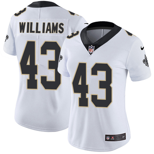 Nike Saints #43 Marcus Williams White Women's Stitched NFL Vapor Untouchable Limited Jersey Nike Saints #43 Marcus Williams White Women's Stitched NFL Vapor Untouchable Limited Jersey