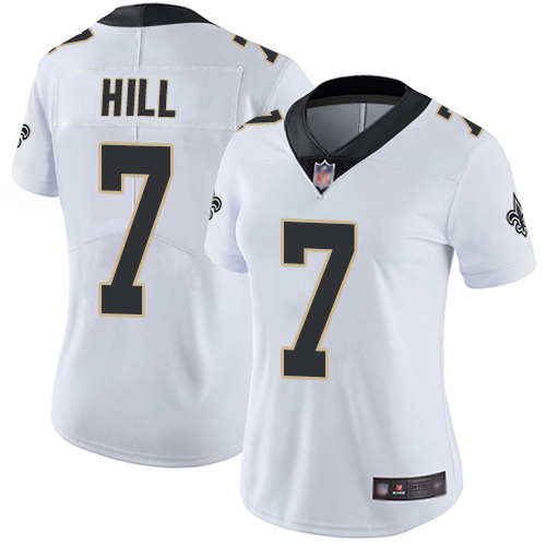 Nike Saints #7 Taysom Hill White Women's Stitched NFL Vapor Untouchable Limited Jersey Nike Saints #7 Taysom Hill White Women's Stitched NFL Vapor Untouchable Limited Jersey