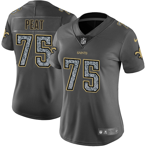 Nike Saints #75 Andrus Peat Gray Static Women's Stitched NFL Vapor Untouchable Limited Jersey Nike Saints #75 Andrus Peat Gray Static Women's Stitched NFL Vapor Untouchable Limited Jersey