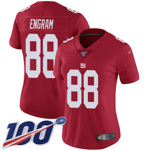 Nike Giants #88 Evan Engram Red Women's Stitched NFL Limited Inverted Legend 100th Season Jersey Nike Giants #88 Evan Engram Red Women's Stitched NFL Limited Inverted Legend 100th Season Jersey