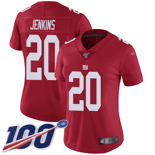 Nike Giants #20 Janoris Jenkins Red Alternate Women's Stitched NFL 100th Season Vapor Limited Jersey Nike Giants #20 Janoris Jenkins Red Alternate Women's Stitched NFL 100th Season Vapor Limited Jersey