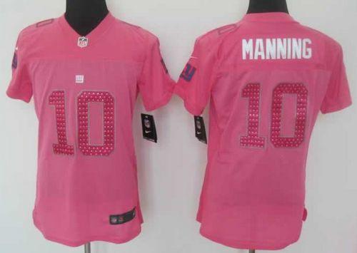 Nike Giants #10 Eli Manning Pink Sweetheart Women's Stitched NFL Elite Jersey Nike Giants #10 Eli Manning Pink Sweetheart Women's Stitched NFL Elite Jersey