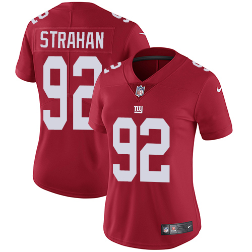 Nike Giants #92 Michael Strahan Red Alternate Women's Stitched NFL Vapor Untouchable Limited Jersey Nike Giants #92 Michael Strahan Red Alternate Women's Stitched NFL Vapor Untouchable Limited Jersey