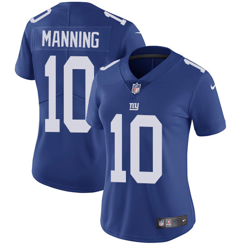 Nike Giants #10 Eli Manning Royal Blue Team Color Women's Stitched NFL Vapor Untouchable Limited Jersey Nike Giants #10 Eli Manning Royal Blue Team Color Women's Stitched NFL Vapor Untouchable Limited Jersey