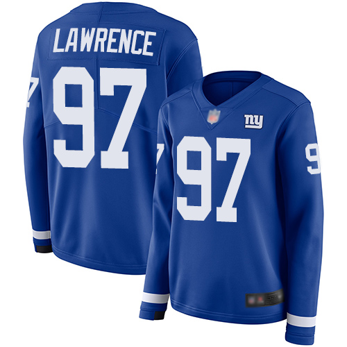Nike Giants #97 Dexter Lawrence Royal Blue Team Color Women's Stitched NFL Limited Therma Long Sleeve Jersey Nike Giants #97 Dexter Lawrence Royal Blue Team Color Women's Stitched NFL Limited Therma Long Sleeve Jersey