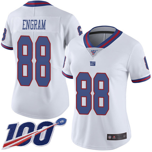 Nike Giants #88 Evan Engram White Women's Stitched NFL Limited Rush 100th Season Jersey Nike Giants #88 Evan Engram White Women's Stitched NFL Limited Rush 100th Season Jersey