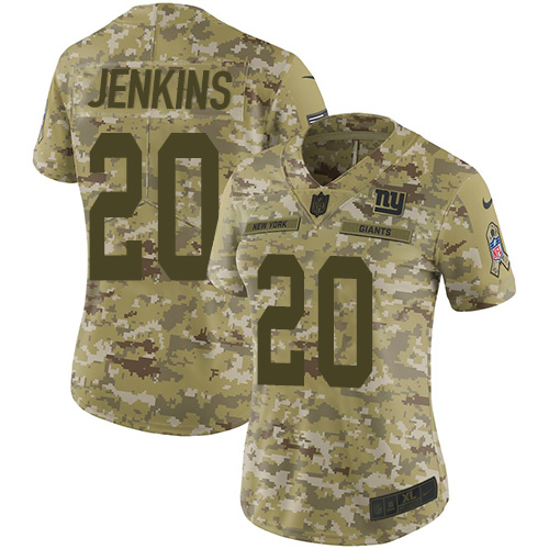 Nike Giants #20 Janoris Jenkins Camo Women's Stitched NFL Limited 2018 Salute to Service Jersey Nike Giants #20 Janoris Jenkins Camo Women's Stitched NFL Limited 2018 Salute to Service Jersey