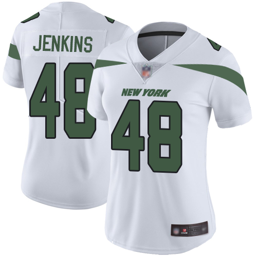 Nike Jets #48 Jordan Jenkins White Women's Stitched NFL Vapor Untouchable Limited Jersey Nike Jets #48 Jordan Jenkins White Women's Stitched NFL Vapor Untouchable Limited Jersey