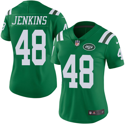 Nike Jets #48 Jordan Jenkins Green Women's Stitched NFL Limited Rush Jersey Nike Jets #48 Jordan Jenkins Green Women's Stitched NFL Limited Rush Jersey