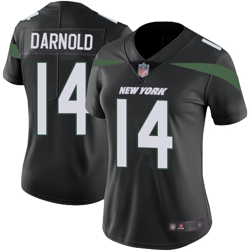 Nike Jets #14 Sam Darnold Black Alternate Women's Stitched NFL Vapor Untouchable Limited Jersey Nike Jets #14 Sam Darnold Black Alternate Women's Stitched NFL Vapor Untouchable Limited Jersey