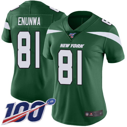 Nike Jets #81 Quincy Enunwa Green Team Color Women's Stitched NFL 100th Season Vapor Limited Jersey Nike Jets #81 Quincy Enunwa Green Team Color Women's Stitched NFL 100th Season Vapor Limited Jersey