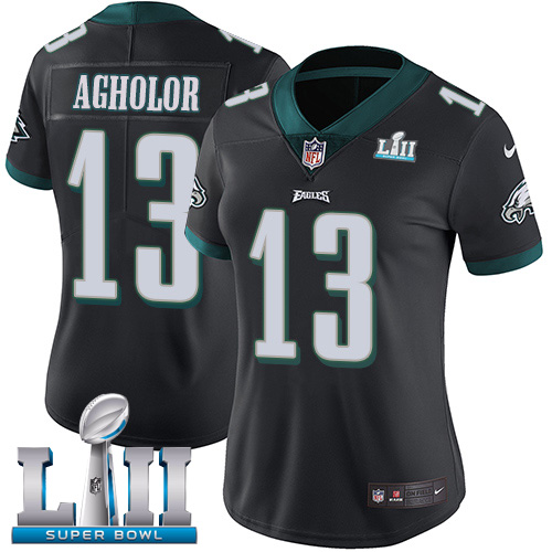 Nike Eagles #13 Nelson Agholor Black Alternate Super Bowl LII Women's Stitched NFL Vapor Untouchable Limited Jersey Nike Eagles #13 Nelson Agholor Black Alternate Super Bowl LII Women's Stitched NFL Vapor Untouchable Limited Jersey