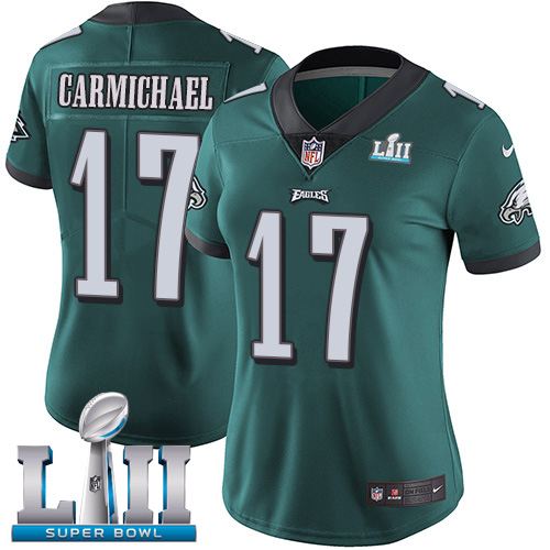 Nike Eagles #17 Harold Carmichael Midnight Green Team Color Super Bowl LII Women's Stitched NFL Vapor Untouchable Limited Jersey Nike Eagles #17 Harold Carmichael Midnight Green Team Color Super Bowl LII Women's Stitched NFL Vapor Untouchable Limited Jersey