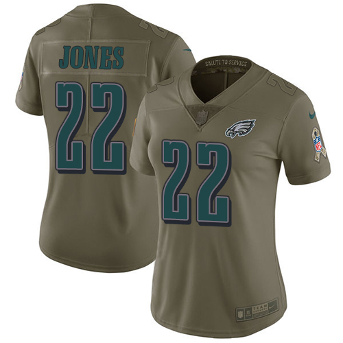 Nike Eagles #22 Sidney Jones Olive Women's Stitched NFL Limited 2017 Salute to Service Jersey Nike Eagles #22 Sidney Jones Olive Women's Stitched NFL Limited 2017 Salute to Service Jersey