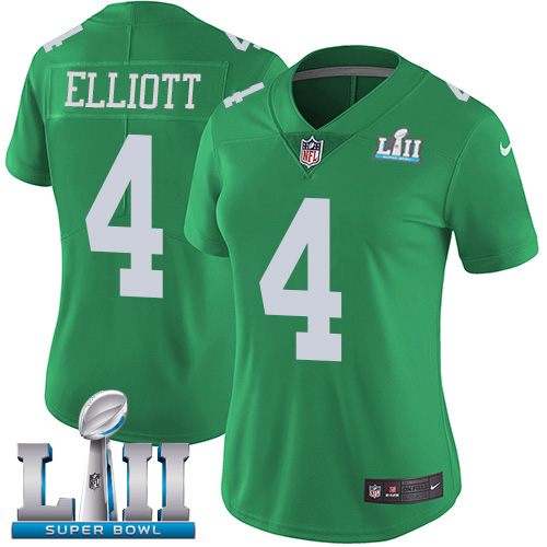 Nike Eagles #4 Jake Elliott Green Super Bowl LII Women's Stitched NFL Limited Rush Jersey Nike Eagles #4 Jake Elliott Green Super Bowl LII Women's Stitched NFL Limited Rush Jersey