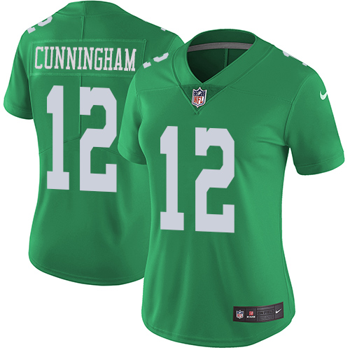 Nike Eagles #12 Randall Cunningham Green Women's Stitched NFL Limited Rush Jersey Nike Eagles #12 Randall Cunningham Green Women's Stitched NFL Limited Rush Jersey