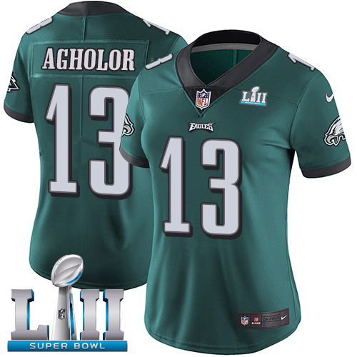 Nike Eagles #13 Nelson Agholor Midnight Green Team Color Super Bowl LII Women's Stitched NFL Vapor Untouchable Limited Jersey Nike Eagles #13 Nelson Agholor Midnight Green Team Color Super Bowl LII Women's Stitched NFL Vapor Untouchable Limited Jersey