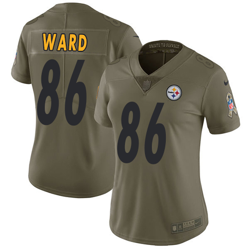 Nike Steelers #86 Hines Ward Olive Women's Stitched NFL Limited 2017 Salute to Service Jersey Nike Steelers #86 Hines Ward Olive Women's Stitched NFL Limited 2017 Salute to Service Jersey