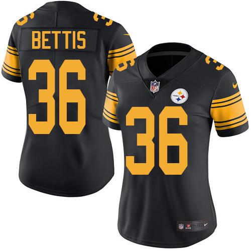 Nike Steelers #36 Jerome Bettis Black Women's Stitched NFL Limited Rush Jersey Nike Steelers #36 Jerome Bettis Black Women's Stitched NFL Limited Rush Jersey