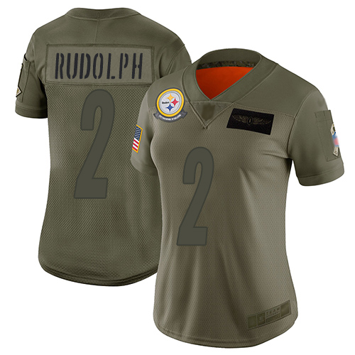 Nike Steelers #2 Mason Rudolph Camo Women's Stitched NFL Limited 2019 Salute to Service Jersey Nike Steelers #2 Mason Rudolph Camo Women's Stitched NFL Limited 2019 Salute to Service Jersey