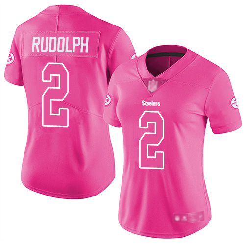 Nike Steelers #2 Mason Rudolph Pink Women's Stitched NFL Limited Rush Fashion Jersey Nike Steelers #2 Mason Rudolph Pink Women's Stitched NFL Limited Rush Fashion Jersey