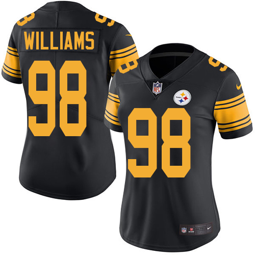 Nike Steelers #98 Vince Williams Black Women's Stitched NFL Limited Rush Jersey Nike Steelers #98 Vince Williams Black Women's Stitched NFL Limited Rush Jersey