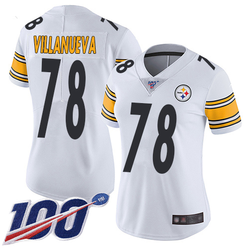Nike Steelers #78 Alejandro Villanueva White Women's Stitched NFL 100th Season Vapor Limited Jersey Nike Steelers #78 Alejandro Villanueva White Women's Stitched NFL 100th Season Vapor Limited Jersey