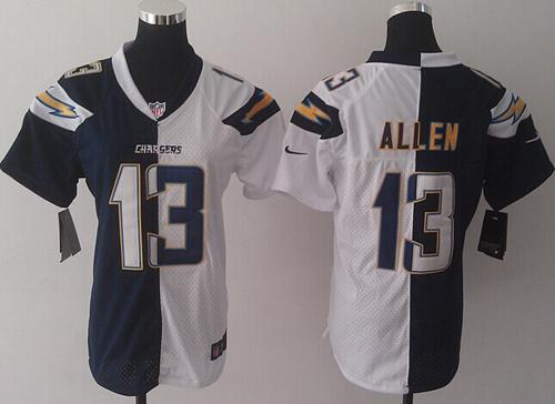 Nike Chargers #13 Keenan Allen Navy Blue/White Women's Stitched NFL Elite Split Jersey Nike Chargers #13 Keenan Allen Navy Blue/White Women's Stitched NFL Elite Split Jersey