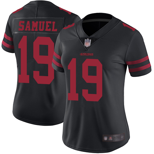 Nike 49ers #19 Deebo Samuel Black Alternate Women's Stitched NFL Vapor Untouchable Limited Jersey Nike 49ers #19 Deebo Samuel Black Alternate Women's Stitched NFL Vapor Untouchable Limited Jersey