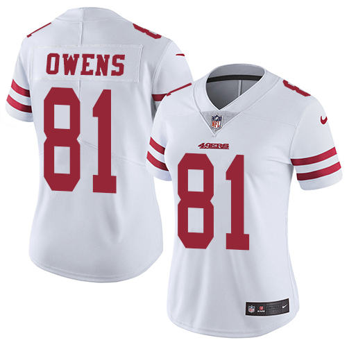 Nike 49ers #81 Terrell Owens White Women's Stitched NFL Vapor Untouchable Limited Jersey Nike 49ers #81 Terrell Owens White Women's Stitched NFL Vapor Untouchable Limited Jersey