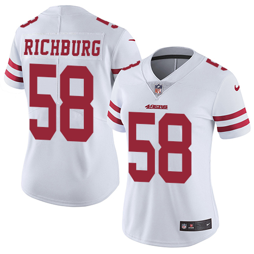 Nike 49ers #58 Weston Richburg White Women's Stitched NFL Vapor Untouchable Limited Jersey Nike 49ers #58 Weston Richburg White Women's Stitched NFL Vapor Untouchable Limited Jersey